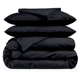 Комплект постільної білизни Cosas Black Двоспальний сатин чорний (00Satin_Black_Black_180)