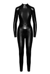 Комбінезон Noir Handmade F319 Caged, 3XL, під латекс, довгий рукав, з доступом, кільце на поясі - мініатюра 5