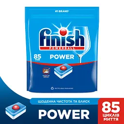 Таблетки для миття посуду Finish Power All in 1, 85 таблеток (3342237) - мініатюра 2