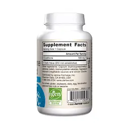 Глутатіон відновлений Jarrow Formulas Glutathione Reduced, Jarrow Formulas 500 мг 60 вегетаріанських капсул - мініатюра 2