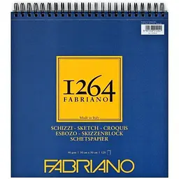 Альбом для рисунку та ескізів Fabriano на спіралі 1264 90г/м2 120л слонова кістка