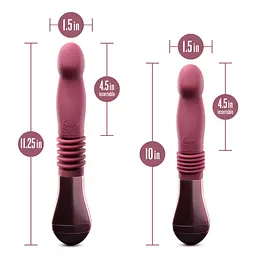 Пульсатор для точки G Blush Temptasia - Trixie Thrusting Dildo - Wine Red, 3 швидкості - мініатюра 5