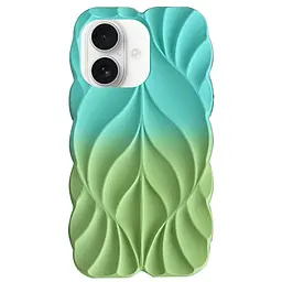 TPU чохол Leaf для Apple iPhone 16 (6.1) Marine Green / Mint