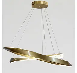 Світлодіодна люстра підвісна Artlight YDH2200/80+60GD з двома золотими кільцями, 80W - мініатюра 3