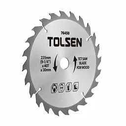 Диск пильний Tolsen пильний з ТВС напайками по дереву 235х40Т*30мм (76450)
