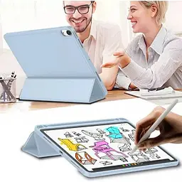 Чохол-книжка BeCover Tri Fold Soft TPU з кріпленням Apple Pencil для Apple iPad Air 4/5 2020/2022 10.9" Light Blue (711108) - мініатюра 10