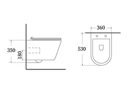 Унітаз підвісний ASIGNATURA Rimless Simple Bend (37832805) - мініатюра 2