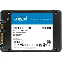 Накопичувач SSD Crucial Sata 2.5" 2TB BX500 (CT2000BX500SSD1) - мініатюра 2