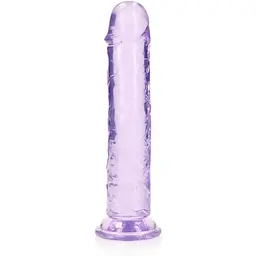 Фалоімітатор RealRock Crystal Clear 8'' 22 см (фіолетовий)