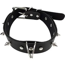 Нашийник Art of Sex - Collar Spikes and Leash з шипами та повідцем - мініатюра 2