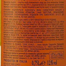 Вино Sizarini Pinot Grigio Delle Venezie DOC, біле, сухе, 0,75 л - мініатюра 3