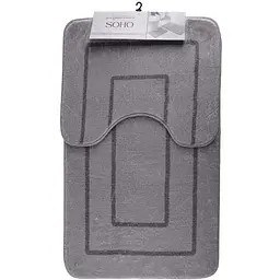 Набір килимків для ванної та туалету Soho Gray (tex mat 50*40, 50*80 см Gray)
