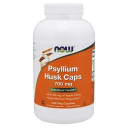 Натуральная добавка NOW Psyllium Husk 700 mg 700 mg, 360 вегакапсул