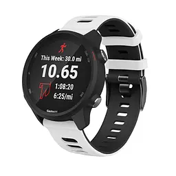 Силіконовий ремінець Rage для Amazfit GTR 4 GTR 3 GTR 3 Pro GTR 2 GTR 2e GTR 47mm Stratos - біло-чорний ширина кріплення 22мм Watchbands (W25-5WB29974600) - мініатюра 3