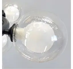 Підвісна люстра Artlight 1102/15BK з 15 скляними плафонами G9, чорна, від 13-20 м² - мініатюра 4