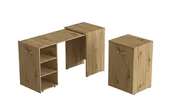 Стіл-тумба трансформер Смарт 1/1 Ferrum-decor 750x1450x500 ДСП Дуб Артізан 16 мм (FRD-105072)
