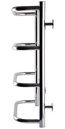 Водяна рушникосушка Unio LS W 600-400-4 Драбинка Скоба, Хром - мініатюра 3