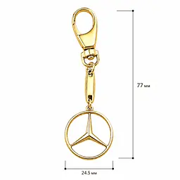 Брелок з жовтого золота Mercedes (Мерседес) (з9003) - мініатюра 3