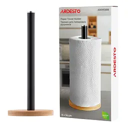 Тримач для паперових рушників Ardesto Midori AR-0913-BB 15х34 см чорний - мініатюра 6