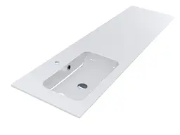 Умивальник Miraggio DELLA 1900 L (8813772) Miramarble, Глянцевий, Накладний, Білий