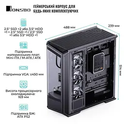 Корпус Jonsbo D400 Black (D400 Black) - мініатюра 8