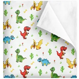 Багаторазова непромокаюча пелюшка Cosas Dino Baby 100х140 см різнобарвна (Diaper_DinoBabyColor_100x140)