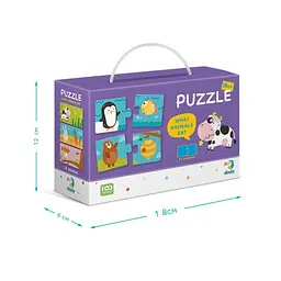 Пазли дитячі картонні DoDo Toys Хто Що Їсть 24 елем. (IP-177-P-523) - мініатюра 4