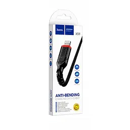 Кабель Hoco X59 Victory charging data cable for Lightning Black - мініатюра 2