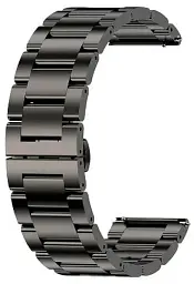 Браслет сталевий для Смарт-годинника Kospet Tank T2, M2, T3, T3 Ultra металевий ремінець Black (19597) - мініатюра 1