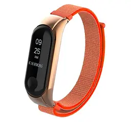 Нейлоновий ремінець Primo для фітнес-браслета Xiaomi Mi Band 3 Orange - мініатюра 2