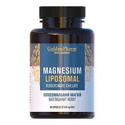 Магній Golden Pharm ліпосомальний бісгліцинат хелат 505 мг капсули 90 шт. 