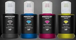 Комплект чорнил PRINTALIST для HP 4х140г B/C/M/Y водорозчинне (PL-INK-HP-SET4)