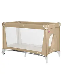 Манеж дитячий ігровий з матрацом і сумкою для транспортування Piccolo Sand Beige 125*65 см CARRELLO бежевий - мініатюра 2