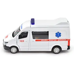 Автомодель TechnoDrive Mercedes Benz Sprinter Швидка Допомога, 1:32, біла (250344U) - мініатюра 2