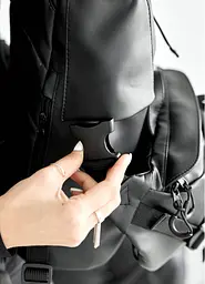 Жіночій рюкзак рол Sambag RollTop KZN чорний 39 х 28.5 х 15 см (24300001) - мініатюра 6