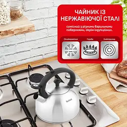 Чайник зі свистком Tefal Duetto+ 2.5 л сірий (N4210310) - мініатюра 8