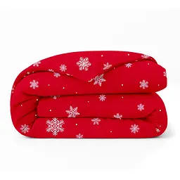 Підковдра полуторна фланель 160х220 SNOWFLAKES CRANBERRY COSAS (4822052474532)