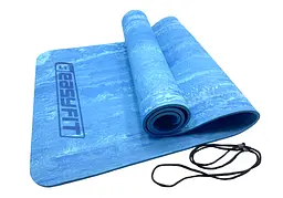 Килимок для йоги та фітнеса EasyFit PER Premium Mat 8 мм Синій - мініатюра 1