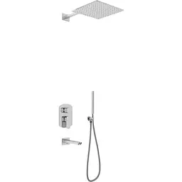 Душова система Kohlman Foxal 40 chrome + BOX прихованого монтажу QW211FQ40, Хром