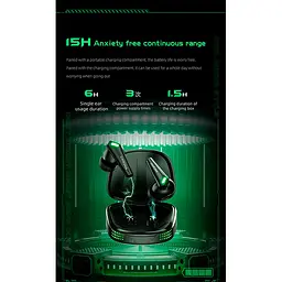 Бездротові навушники Onikuma T308, BT5.3, 40mAh, 300mAh, 6h, black - мініатюра 6