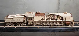 Механічний 3D Пазл Ukrainian Gears Локомотив з тендером V-Експрес, 538 елементів (70058) - мініатюра 10