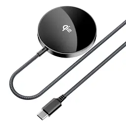 Бездротовий зарядний пристрій ACEFAST E24 QI2 desktop magnetic wireless charger with cable, Metal Gray (6974316284758) - мініатюра 3