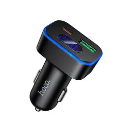 Адаптер автомобильный HOCO Barry Dual port Digital Display Car Charger Z63B 1USB/1Type-C, 48W/3A, PD/QC