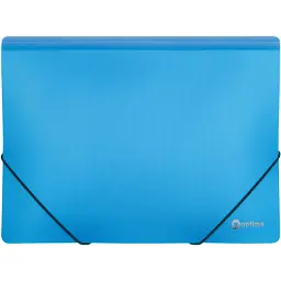 Папка на резинках Optima А4 двухцветная, голубая (O30698-11)