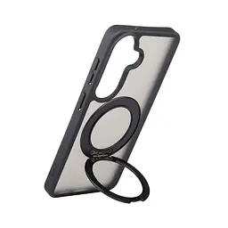 Противоударный чехол-панель для Samsung Galaxy S26 Plus 5G, Unit Stand2, черный, силикон + поликарбонат, защита всего корпуса, с подставкой, поддержка магнитных держателей и беспроводной зарядки (MagSafe), ArmorStandart (ARM89462) - мініатюра 5