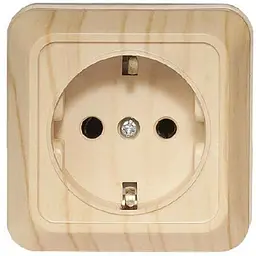Розетка LUXEL LUXEL Сосна з заземленням Opera 2804