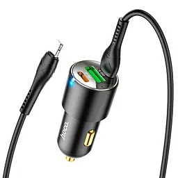 АЗП Hoco NZ6 PD45W (2Type-C/1USB) + Type-C to Lightning Black - мініатюра 4
