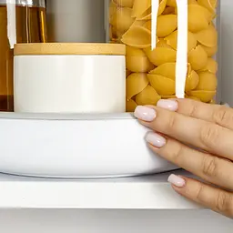 Підставка МВМ My Home з оборотом 360°, біла із сірим (KP-11 S WHITE/GRAY) - мініатюра 7
