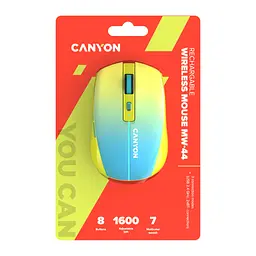 Мишка Canyon MW-44 LED Rechargeable Wireless/Bluetooth Yellow Blue (CNS-CMSW44UA) - мініатюра 6