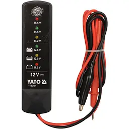 Тестер напруги акумуляторів YATO до 12 В (YT-83101)